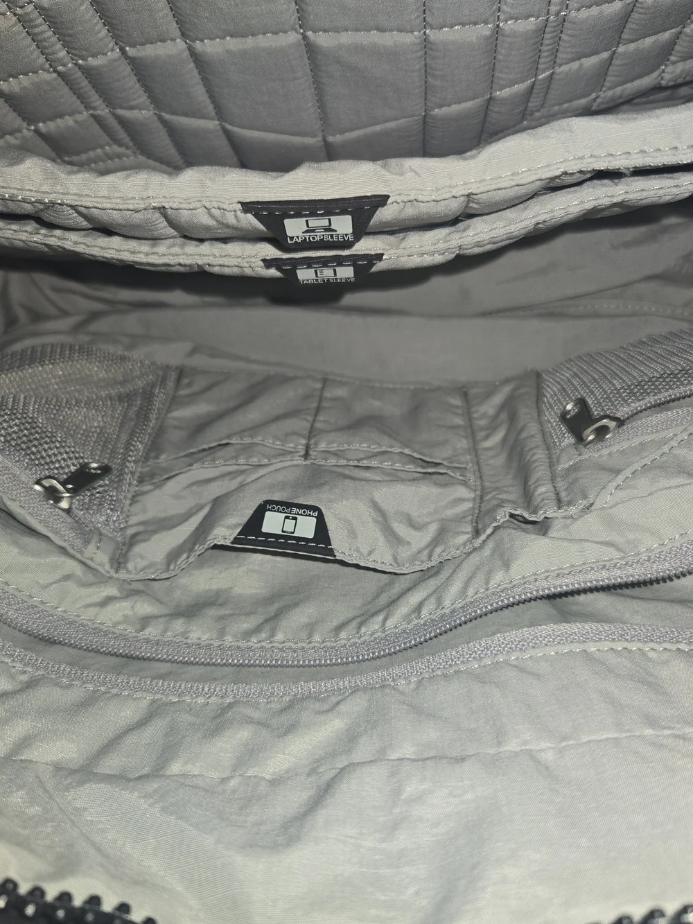 Pacsafe Gray Laptop Tote with Front Zip Pocket